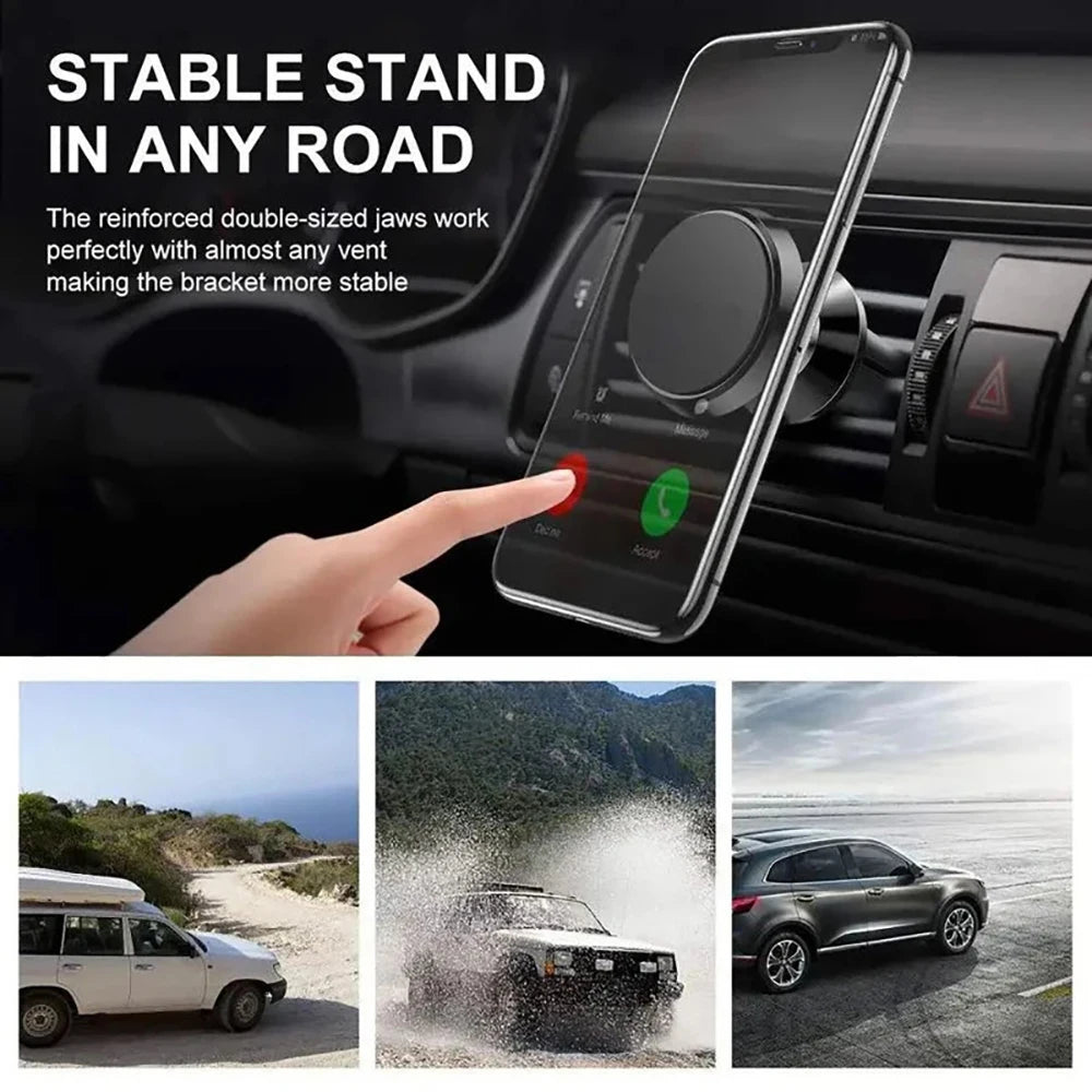 Support de téléphone magnétique universel support de voiture avec Clip de ventilation de voiture support de téléphone portable support de téléphone téléphone intelligent réglable à 360 degrés