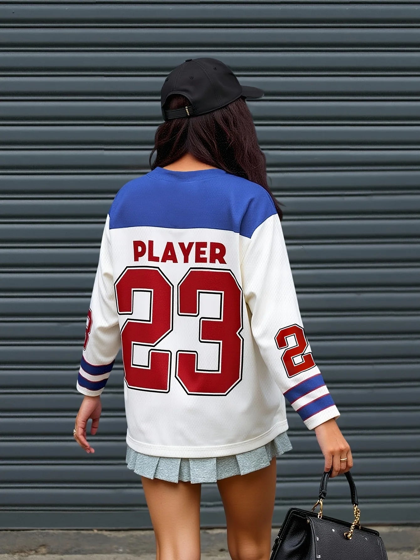 25/26 dernier T-shirt à manches longues populaire chemise de rue américaine grand T-shirt de sport de printemps et d'automne pour femmes adultes