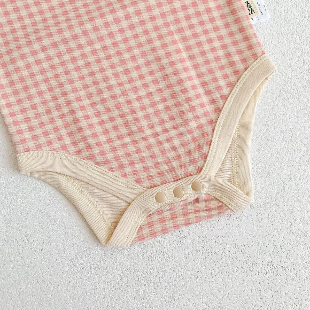 Été nouveau-né bébé filles sans manches fronde Plaid tenues coton doux combinaisons infantile enfants vêtements de sport body