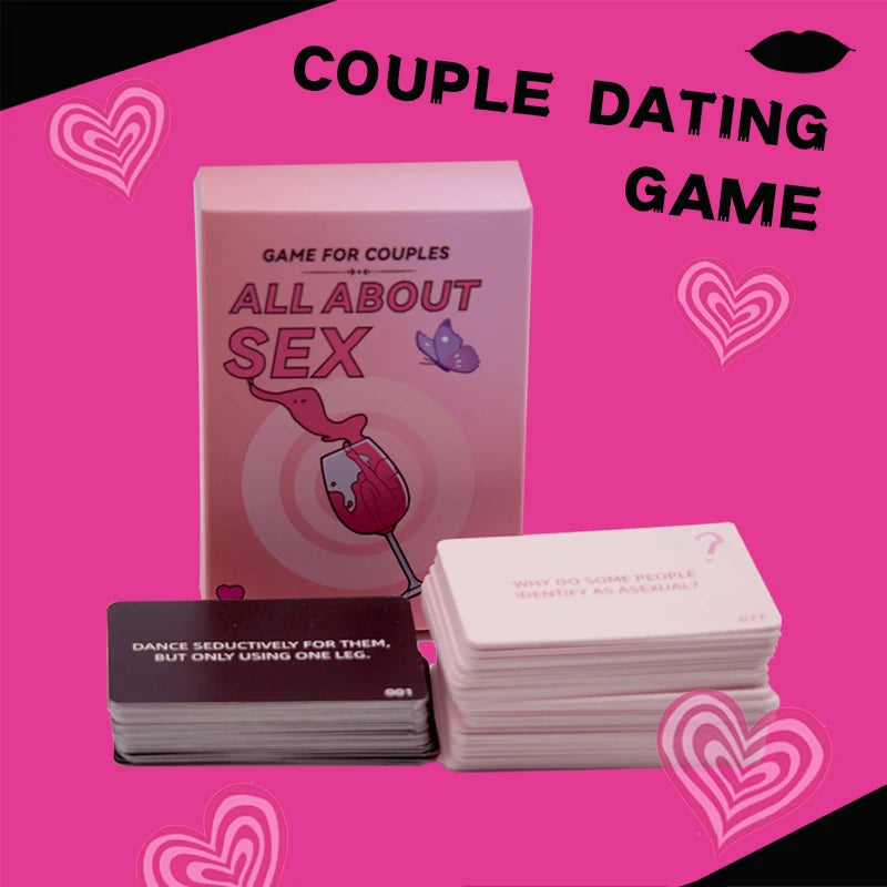 All About Sex, an exciting and original card game for couples, raise your Happily with pleasure and joy, 2 later, 20 minutes, 16 years and over