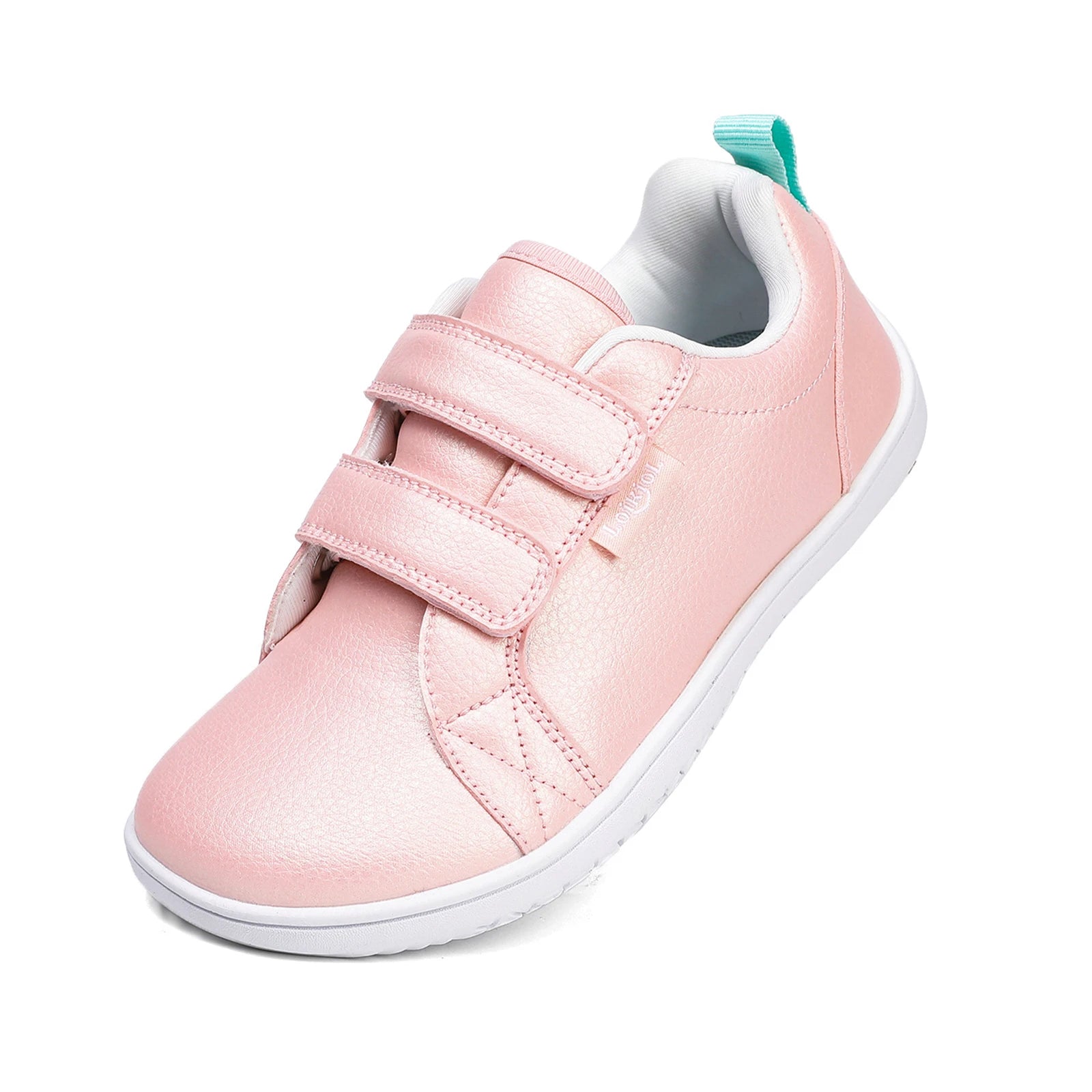 Chaussures Pieds Nus en Cuir Artificiel pour Garçon et Fille, Baskets Légères, Larges, Minimalistes, à la Mode, avec Boucle à Crochet, Plates de Marche