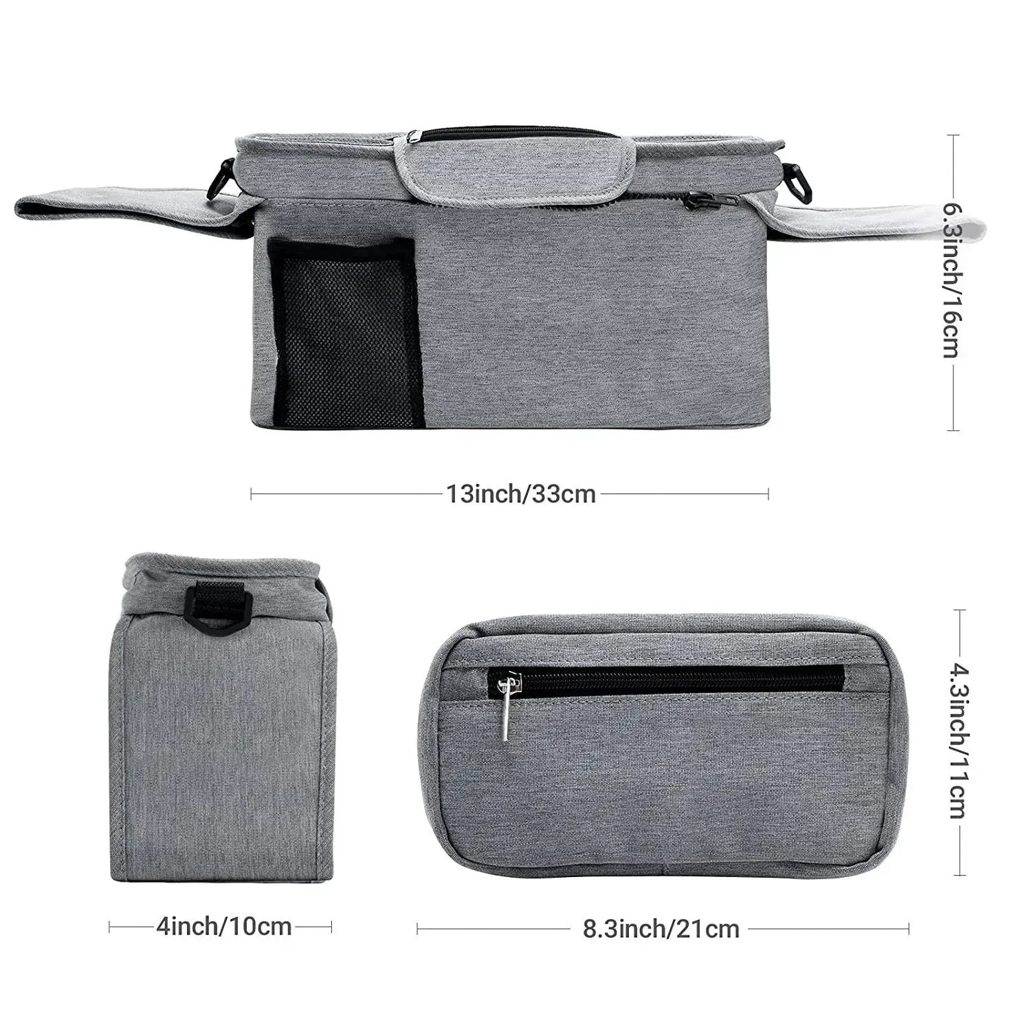 Sac de rangement pour poussette de bébé, sac suspendu de voyage de grande capacité, sac pour maman, porte-bouteille de téléphone, sacs à couches, accessoires de poussette pour bébé