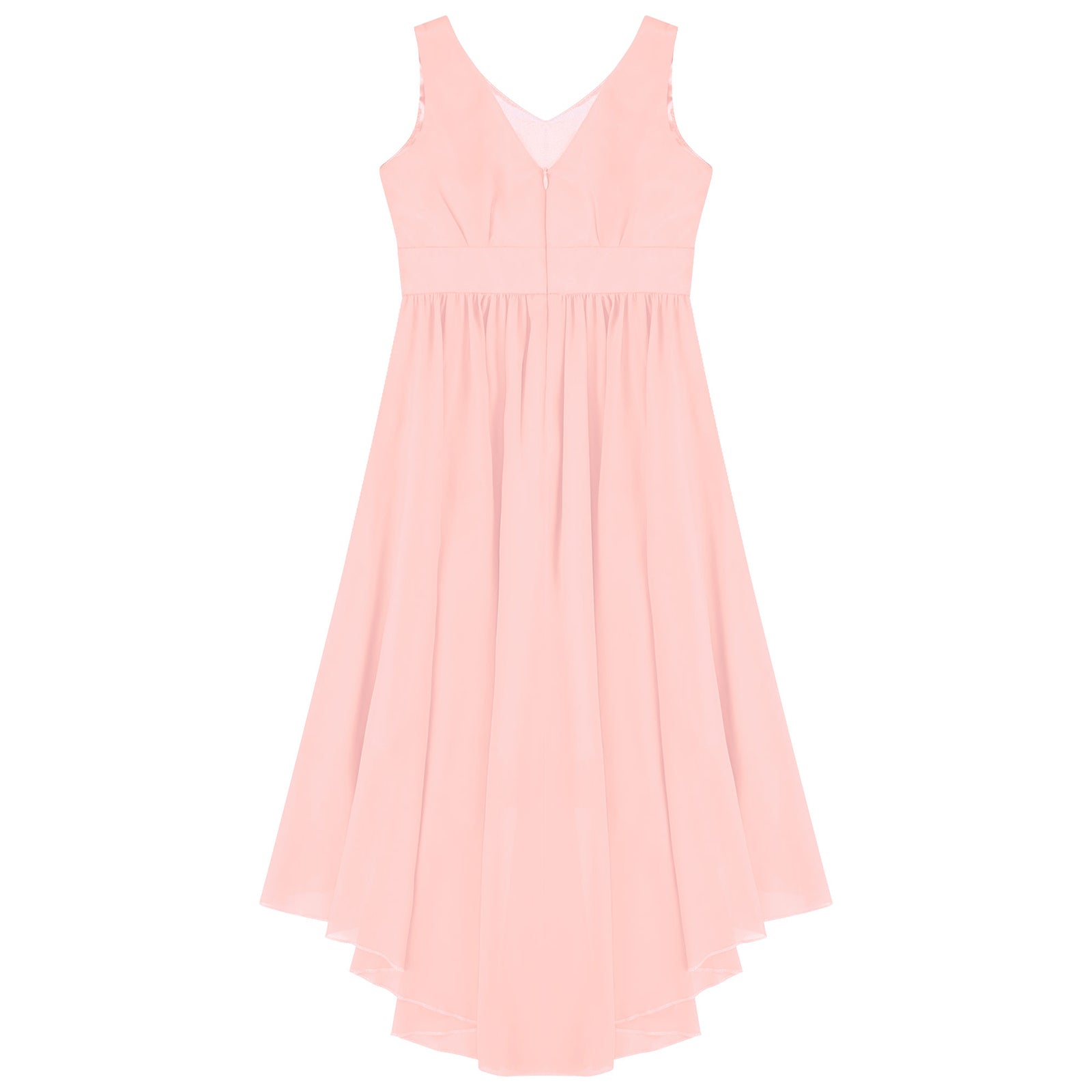 Robe perlée pour filles, élégante, brillante, rose, pour adolescentes, pour cérémonie de première Communion, ourlet Hi-Lo, fleur de demoiselle d'honneur