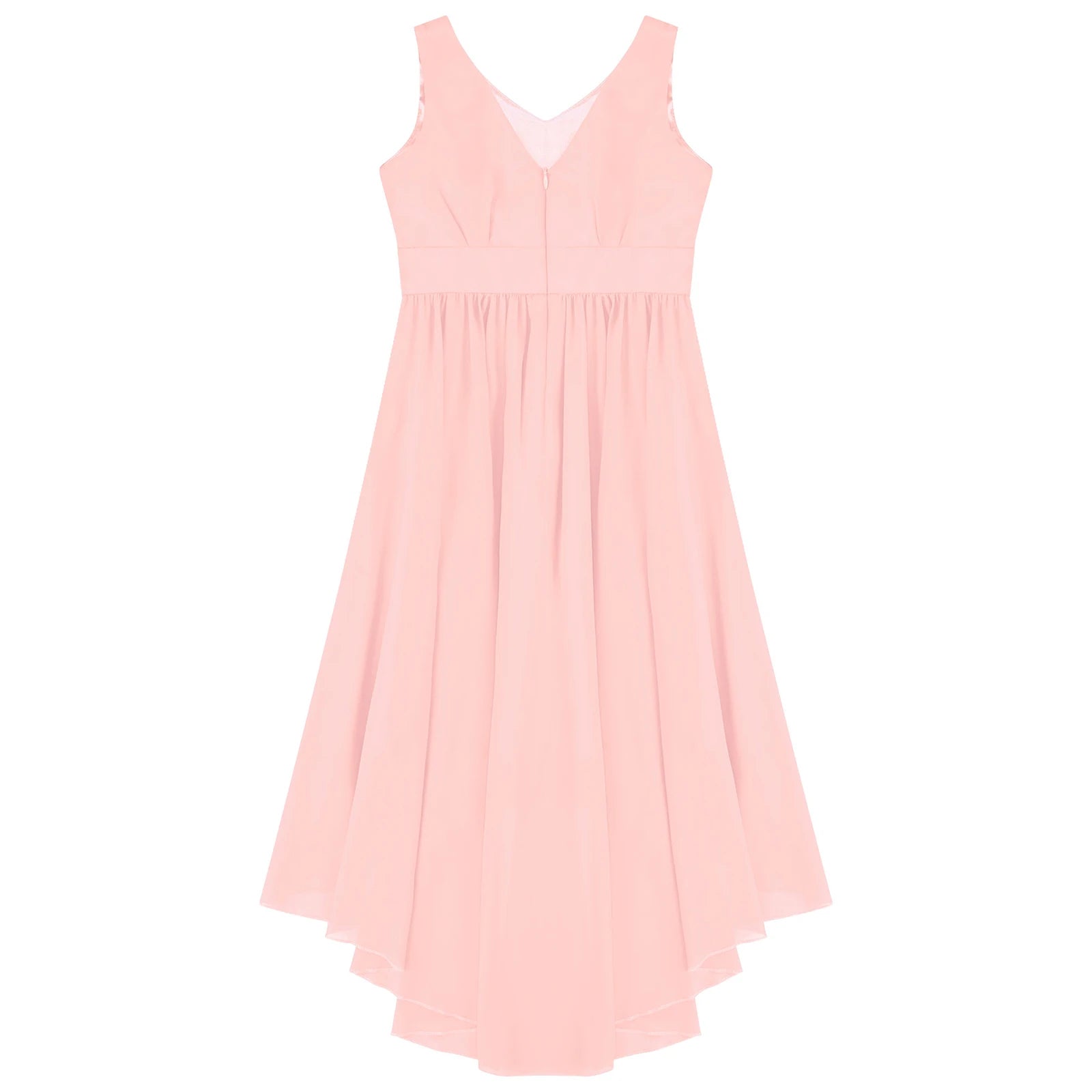 Robe perlée pour filles, élégante, brillante, rose, pour adolescentes, pour cérémonie de première Communion, ourlet Hi-Lo, fleur de demoiselle d'honneur