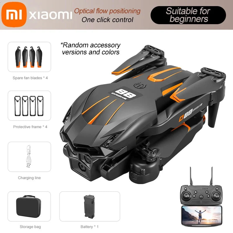 Xiaomi D88 Drone HD 8K double caméra photographie aérienne professionnelle flux optique vol stationnaire geste tir pliable quadrirotor ﻿