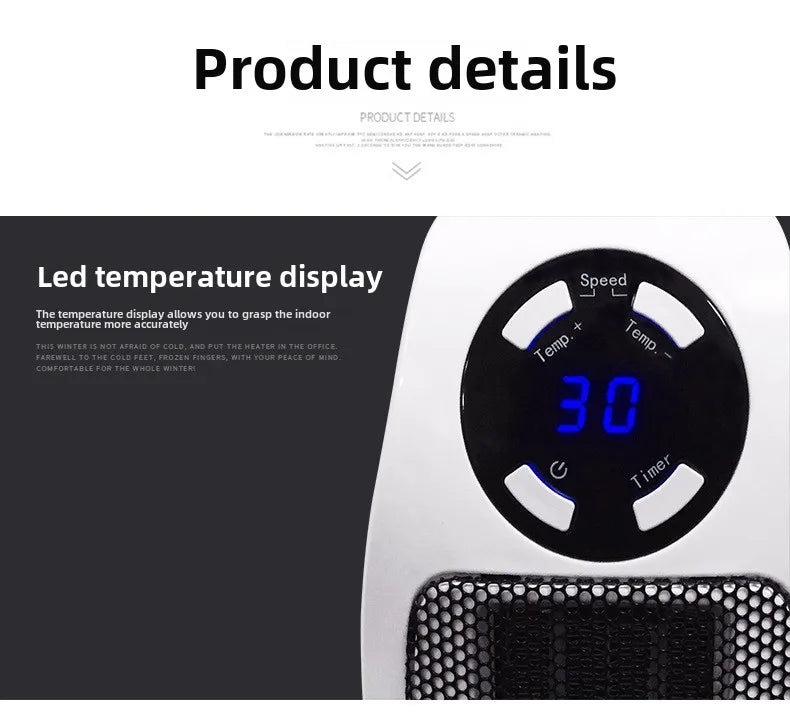 Chauffage électrique à prise murale, économe en énergie, faible bruit, radiateurs portables pour usage intérieur, pièce, cuillère à soupe