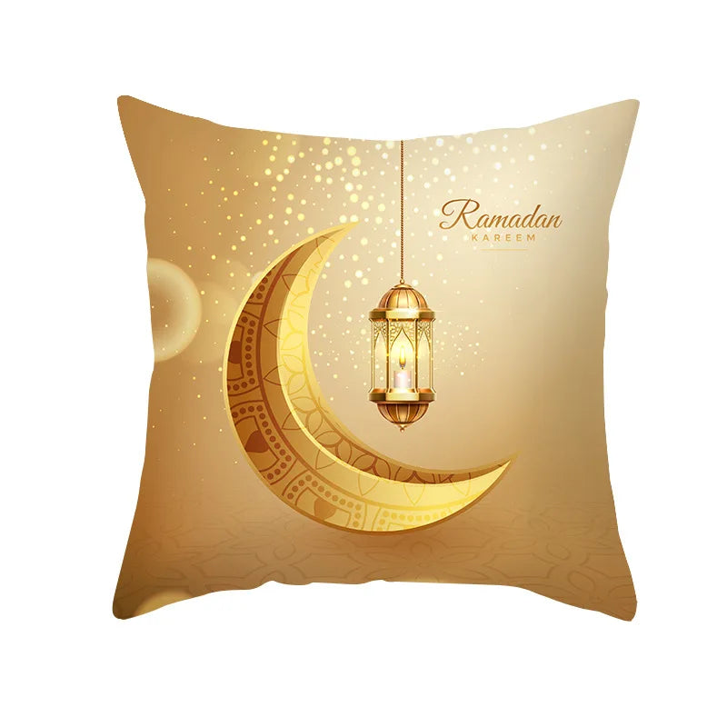 Taie d'oreiller décorative pour Ramadan Eid Mubarak, housse de coussin de canapé pour la maison, cadeaux de mosquée musulmane islamique, 2025