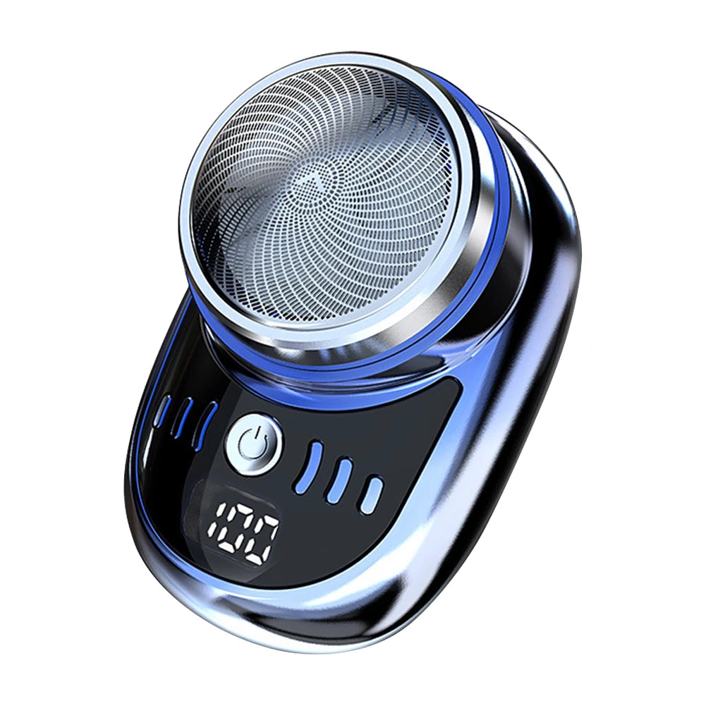 Mini rasoir électrique de voyage pour hommes, avec affichage numérique, tondeuse à barbe, lavable, Rechargeable, format de poche, Portable