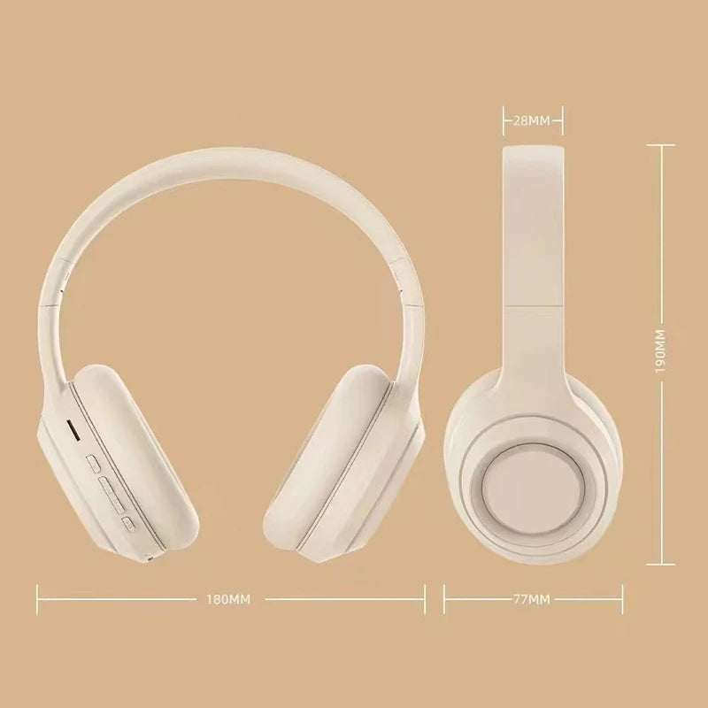Écouteurs sans fil Bluetooth sur l'oreille casques stéréo HIFI réduction du bruit écouteurs de jeu de sport lecteur de musique avec micro cadeaux