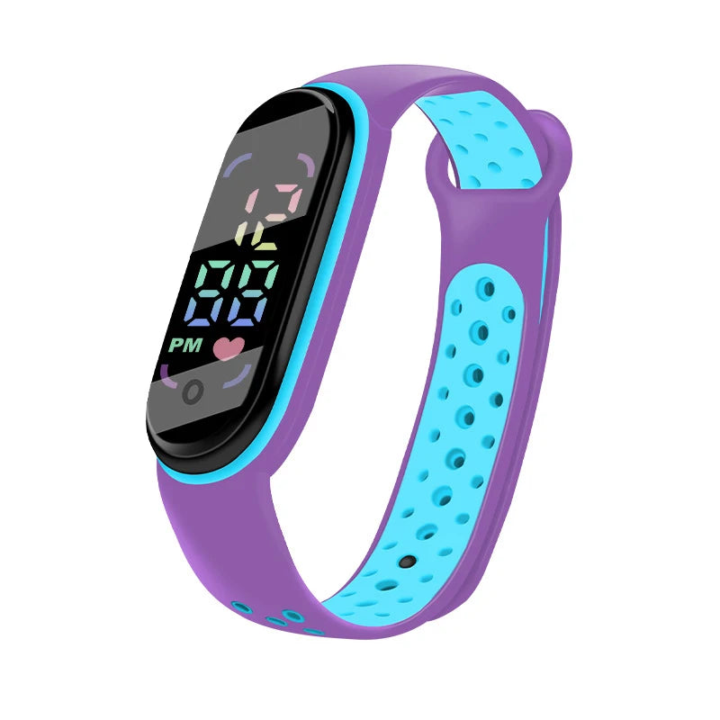 Montres numériques LED pour enfants, montre-bracelet en silicone pour garçons et filles, horloge de sport étanche, luxe, nouveau