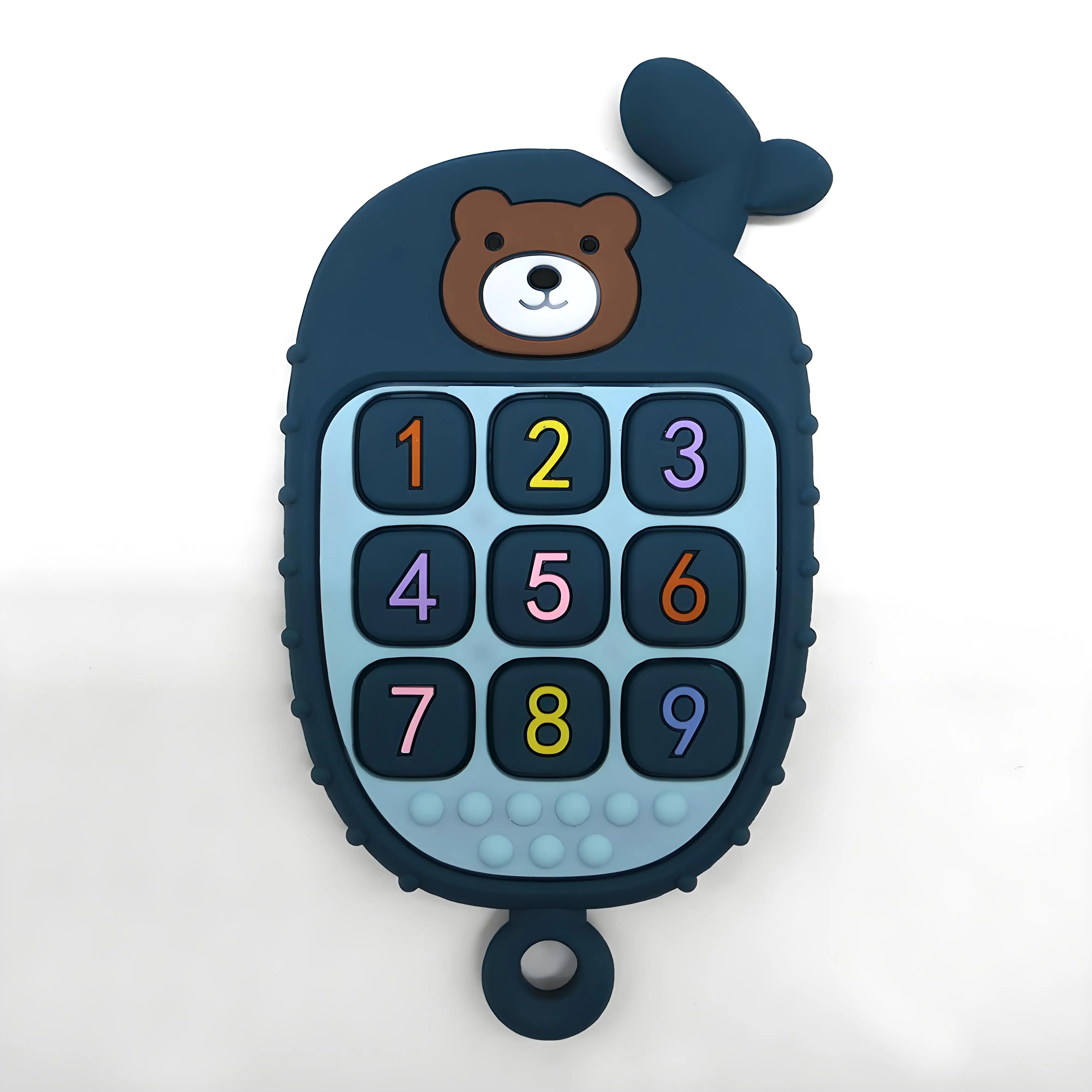 Anneau de dentition en Silicone Montessori pour bébé, jouets sensoriels avec télécommande pour tout-petits, cadeau pour garçons et filles