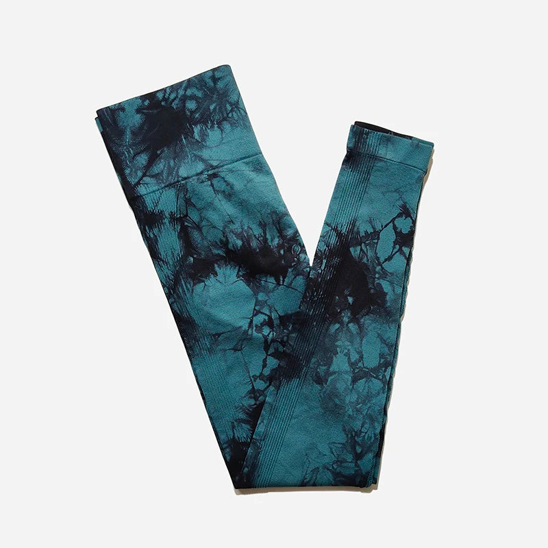 WAREBALL nouveau cravate colorant pantalons de Yoga Leggings de gymnastique femmes sans couture taille haute Push Up Sport collants Fitness entraînement Leggins