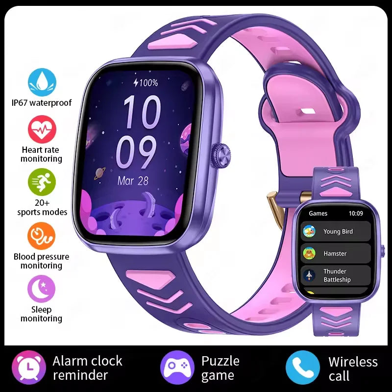 Nouveaux enfants montre intelligente enfant HD écran tactile jeux Smartwatch musique montre garçon fille cadeau enfants Smartwatch pour IOS Android