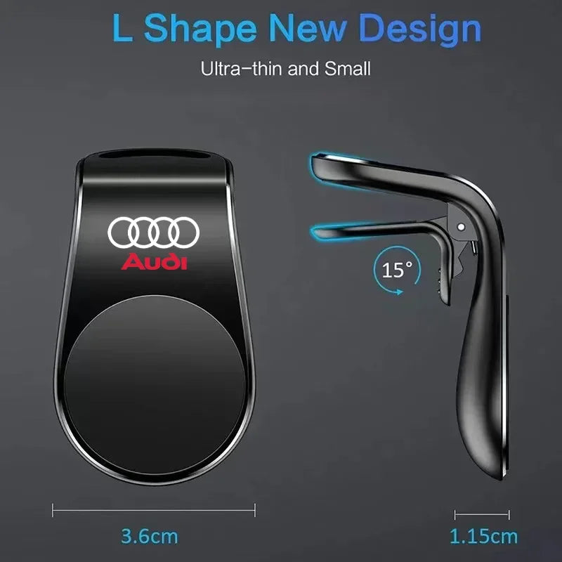 Support de téléphone magnétique pour voiture, support à Clip pour Audi RS S Line A3 A4 A5 A6 A7 Quattro Q2 Q3 Q5 Q7, accessoires de voiture