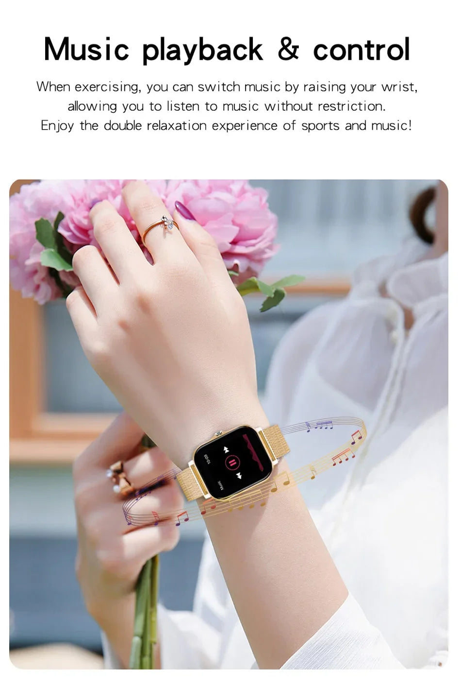 Montre intelligente pour téléphone android. Écran couleur 1,44 pouces, entièrement tactile, appel Bluetooth, montre intelligente, charge magnétique