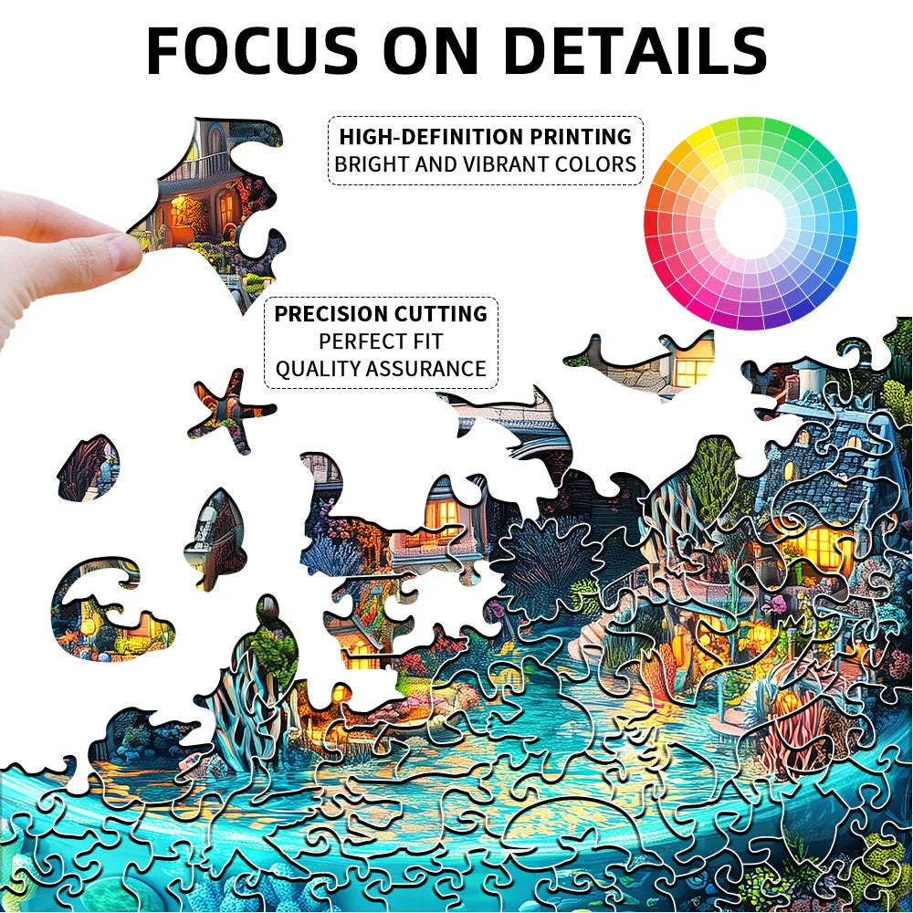 Puzzle fantastique en bois : cadeau idéal, jeu familial stimulant et artisanat de décoration pour la maison