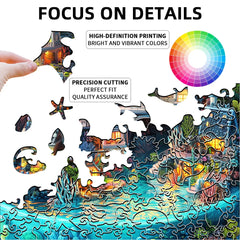 Puzzle fantastique en bois : cadeau idéal, jeu familial stimulant et artisanat de décoration pour la maison