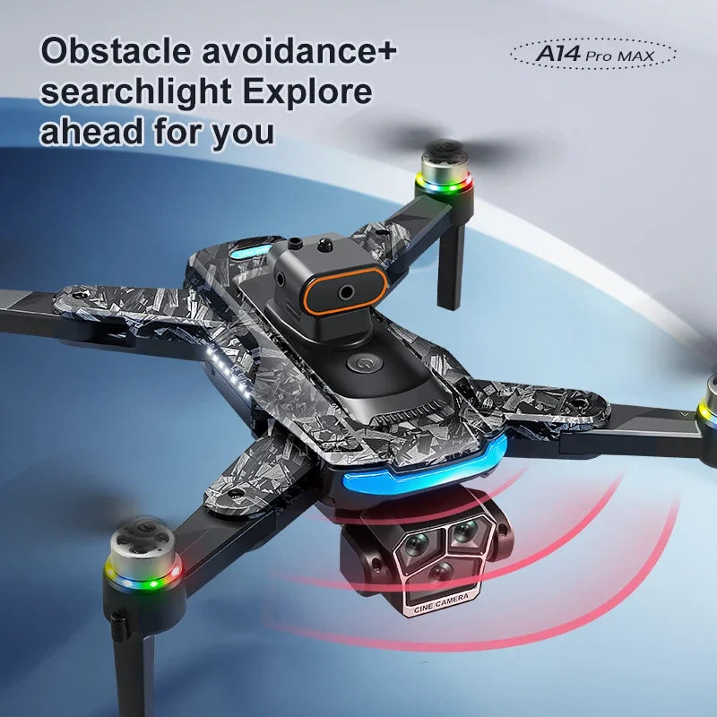 Xiaomi A14 ProMax Drone, Brushless Motor, 8K HD, Three Cameras, GPS, Optical Flow, Obstacle Avoidance, Foldable Quadcopter Drone Toy