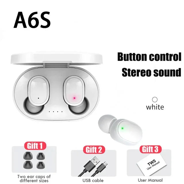 TWS A6S casque sans fil écouteurs Bluetooth casque Sport stéréo Bluetooth écouteurs pour iPhone 15 Huawei Xiaomi Redmi téléphones