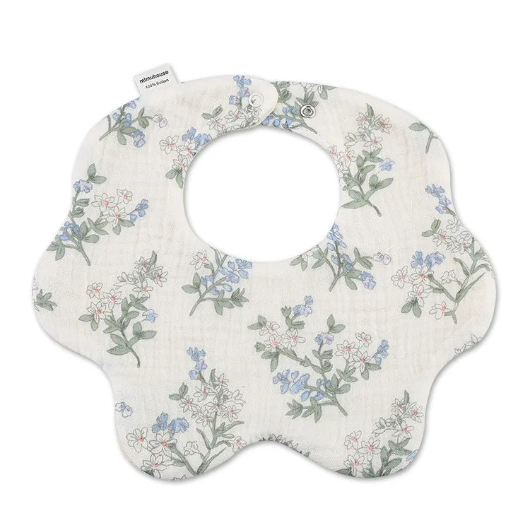 Bavoirs en coton imperméables pour nouveau-né, tissus réglables pour nourrissons filles et garçons, bavoir imprimé de dessin animé mignon, accessoires d'alimentation pour bébé