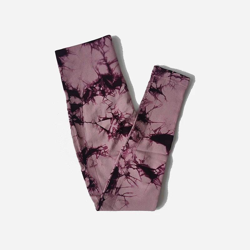 WAREBALL nouveau cravate colorant pantalons de Yoga Leggings de gymnastique femmes sans couture taille haute Push Up Sport collants Fitness entraînement Leggins