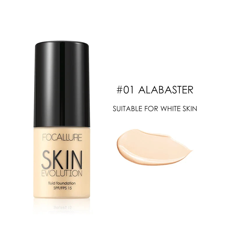 Focallure Liquid Face Base Cream Foundation Full Coverage Concealer Oil Control Moisturizing Cream Foundation Makeup for Women