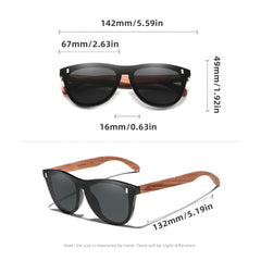NINESUN haute qualité noyer lunettes de soleil bois lunettes polarisées hommes femmes UV400 sans monture Original en plein air mode casual lunettes