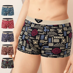 Fashionable and versatile printed underwear for men, 5-piece set, all seasons, comfortable, plus size, youthful boxer shorts, casual shorts