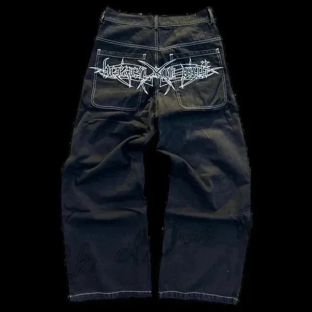 Y2K – jean Baggy en Denim pour femmes, pantalon Cargo, Vintage, multi-poches, taille haute, nouveau pantalon large gothique Harajuku, Streetwear