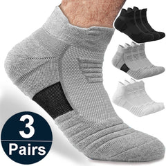1/3 pairs of men's non-slip football socks, cotton socks, short and long tube, breathable and deodorizing sports socks, sizes 39-45