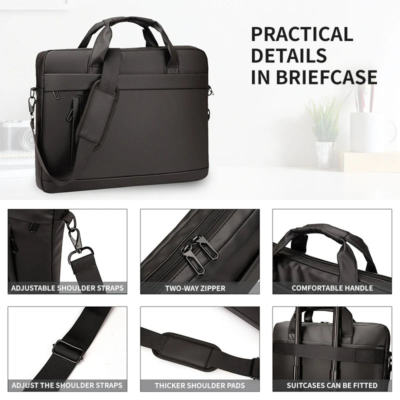 Sac pour ordinateur portable 15,6 pouces pour vêtements de travail quotidiens et sac à main de travail pour hommes et femmes