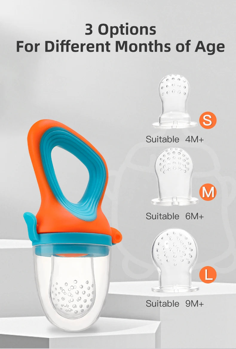 SAIDAH mangeoire à fruits et légumes pour bébé avec sac en maille moyenne Silicone liquide de qualité alimentaire alimentation délicieuse nutritionnelle