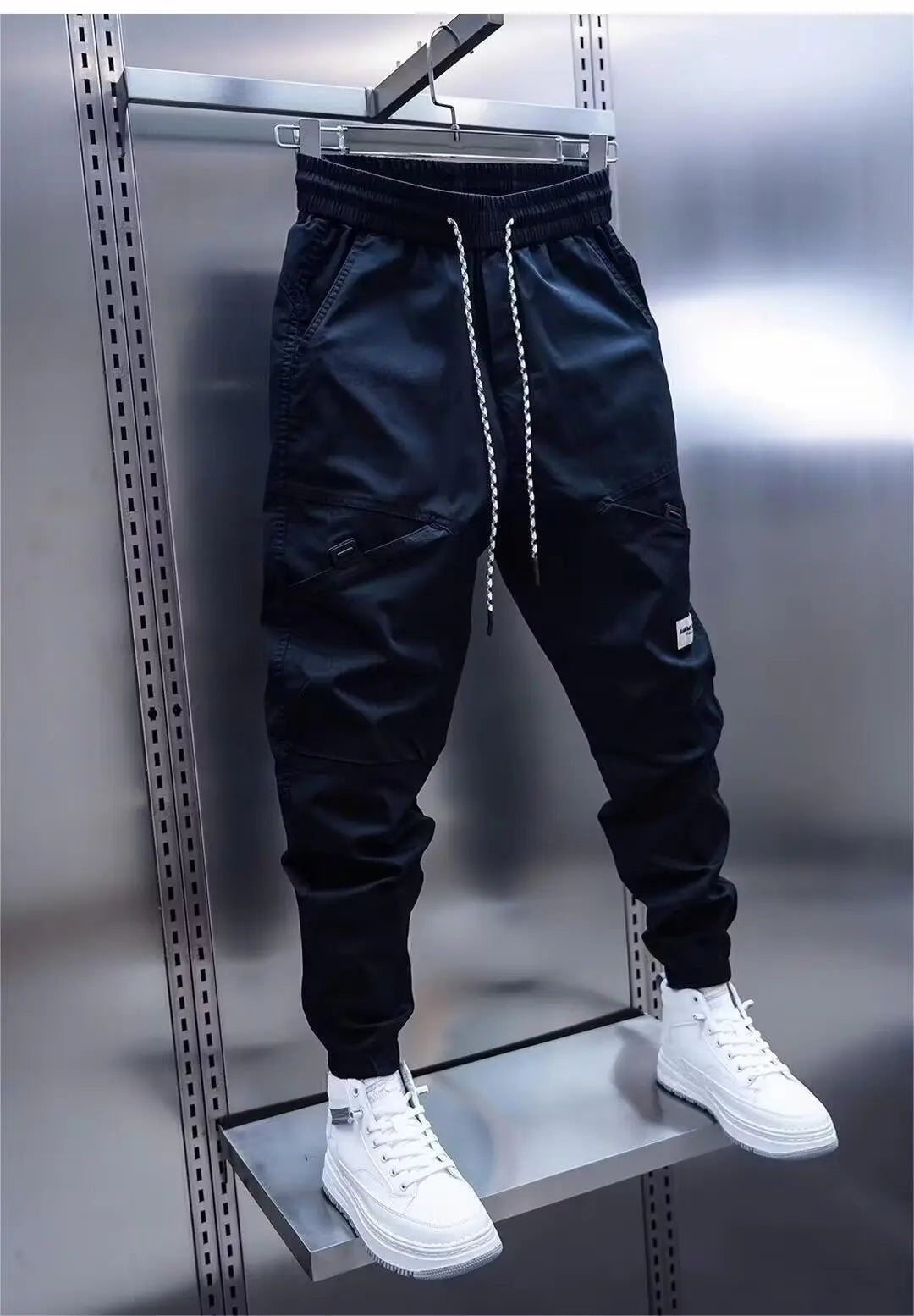 Men's breathable harem pants, men's clothing, 2024 new men's casual pants, straight leg pants