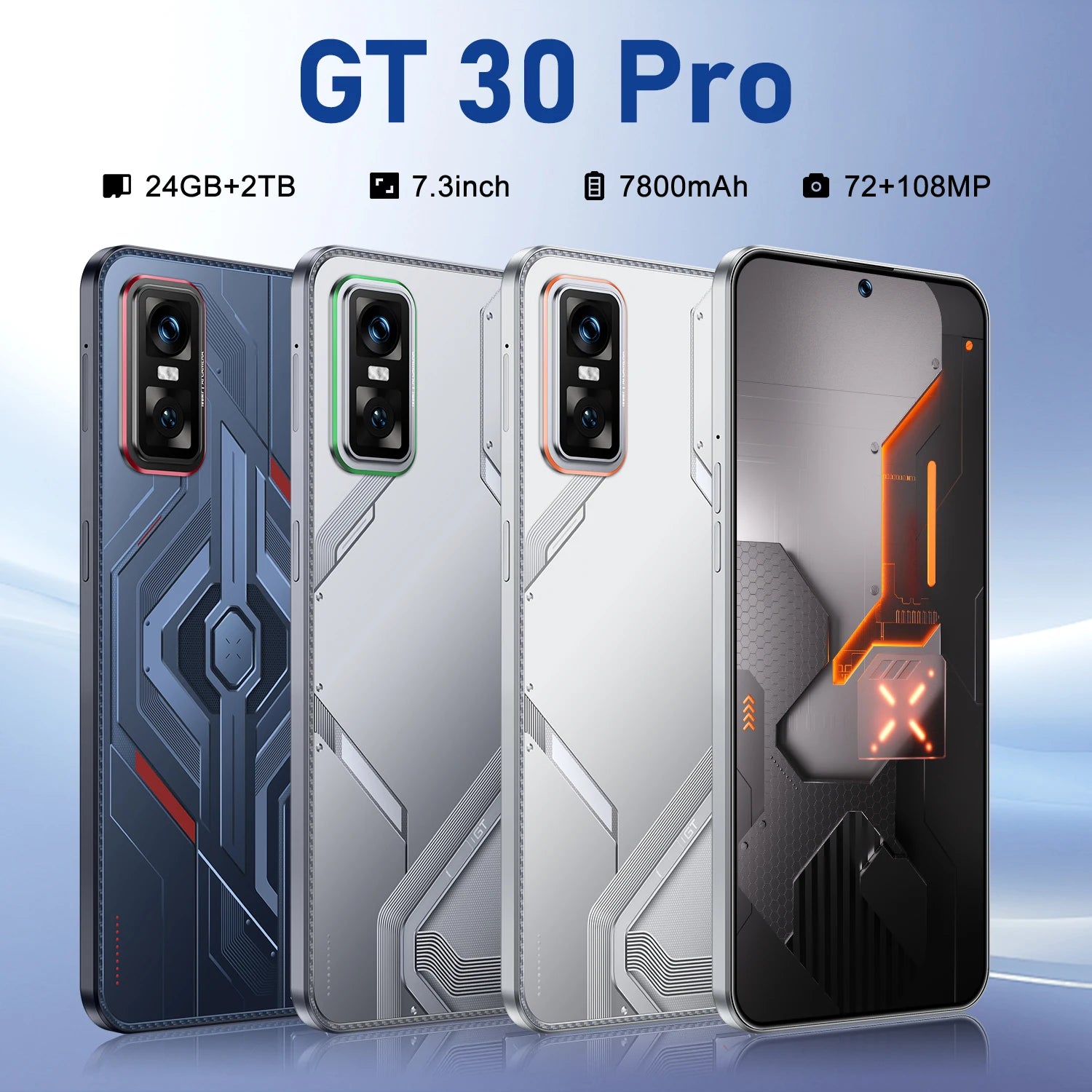 2025 New Pad GT30 Pro Tablet PC 7.3-inch HD 4K Android 14 16GB + 1TB 7800mAh Battery 4G 5G Dual SIM WiFi GPS