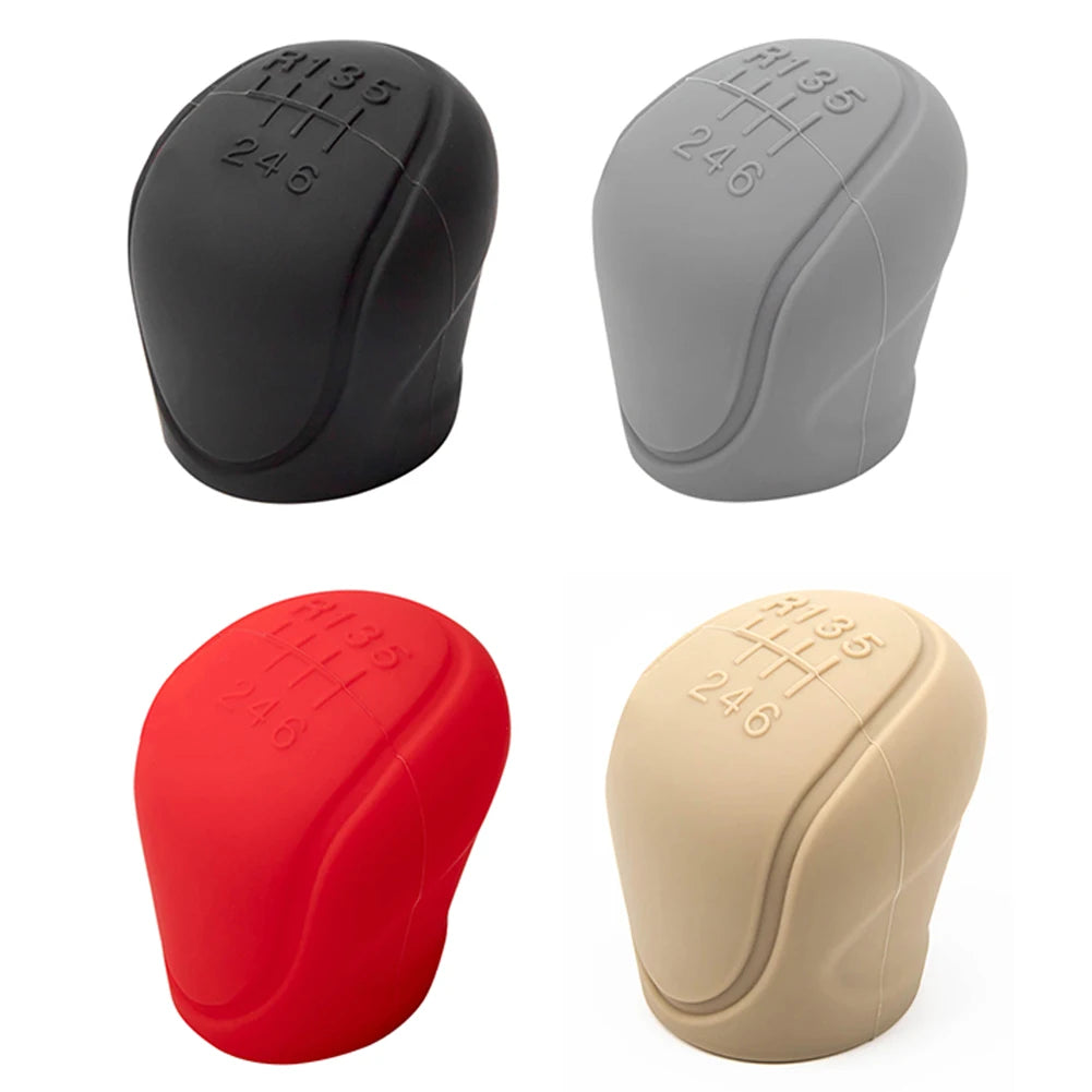 Couvercle de pommeau de levier de vitesse en Silicone pour voiture, poignée antidérapante, housses de protection manuelles à 6 vitesses, accessoires d'intérieur de voiture