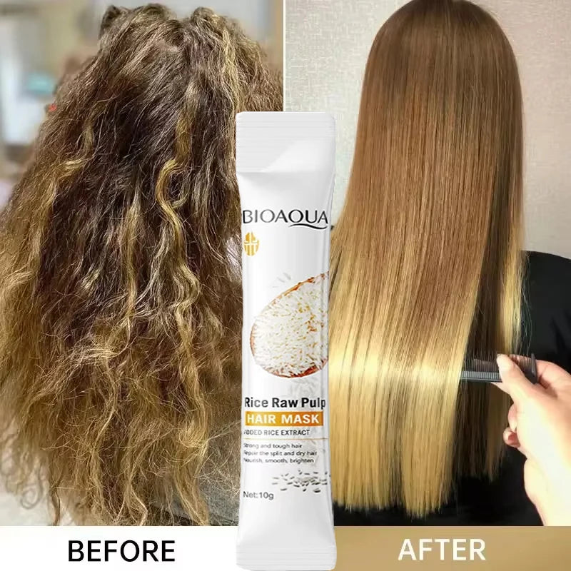 Magic repairing hair mask, prevents dryness, branch damage, tangles, frizz, deeply hydrates, smooths, soft, professional, natural care