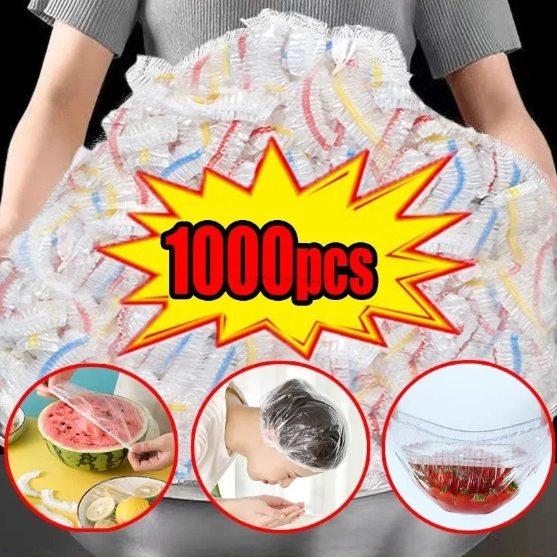 Couvercle alimentaire jetable réutilisable, enveloppe en plastique, couvercles alimentaires élastiques durables pour bols, couvercles d'assiettes élastiques pour sac d'économie de nourriture de cuisine