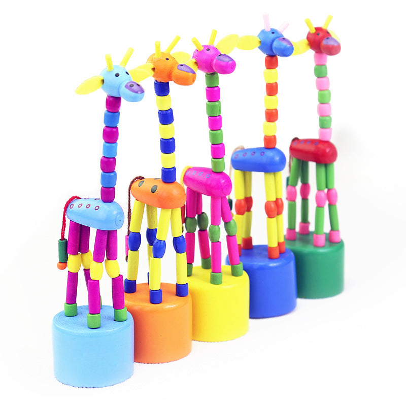 Jouets éducatifs Montessori en bois pour enfants, exercice d'apprentissage précoce, doigts de bébé, matériaux flexibles, jouet girafe, cadeaux