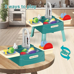 Jouets de lavage de légumes pour enfants, jeu à la maison, éducation précoce, simulation de cuisine, table à vaisselle électrique, sortie d'eau