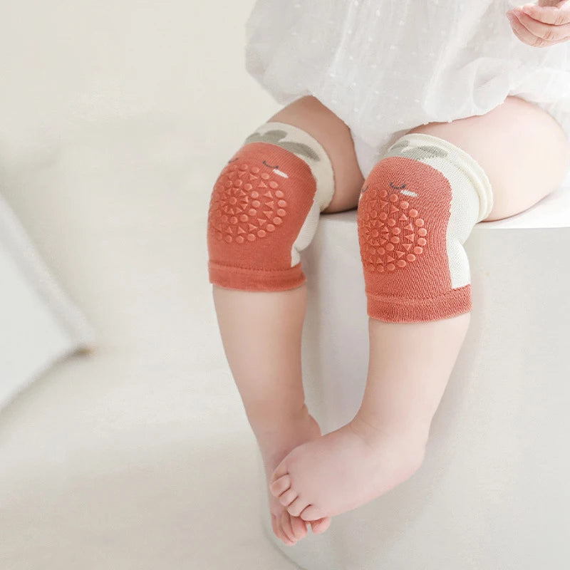 Nouveauté bébé genouillères été mince dessin animé enfants genouillères protection nouveau-né genouillères ramper anti-dérapant genouillères pour bébé
