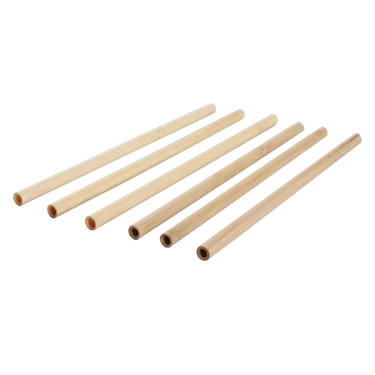 Pailles à boire en bambou naturel réutilisables avec étui, bionickel ables, écologiques, pour cocktail, bar, boissons, 10 pièces
