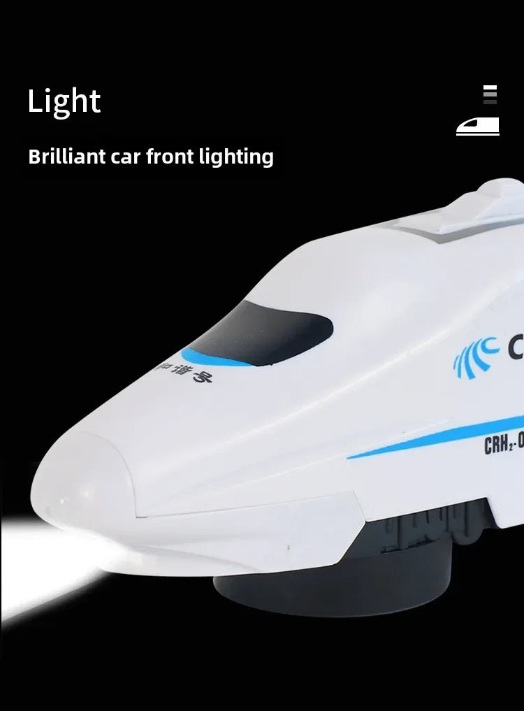 Train ferroviaire à grande vitesse pour enfants, jouet de voiture électrique, modèle de lumière sonore, jouets éducatifs pour garçons et filles, cadeau