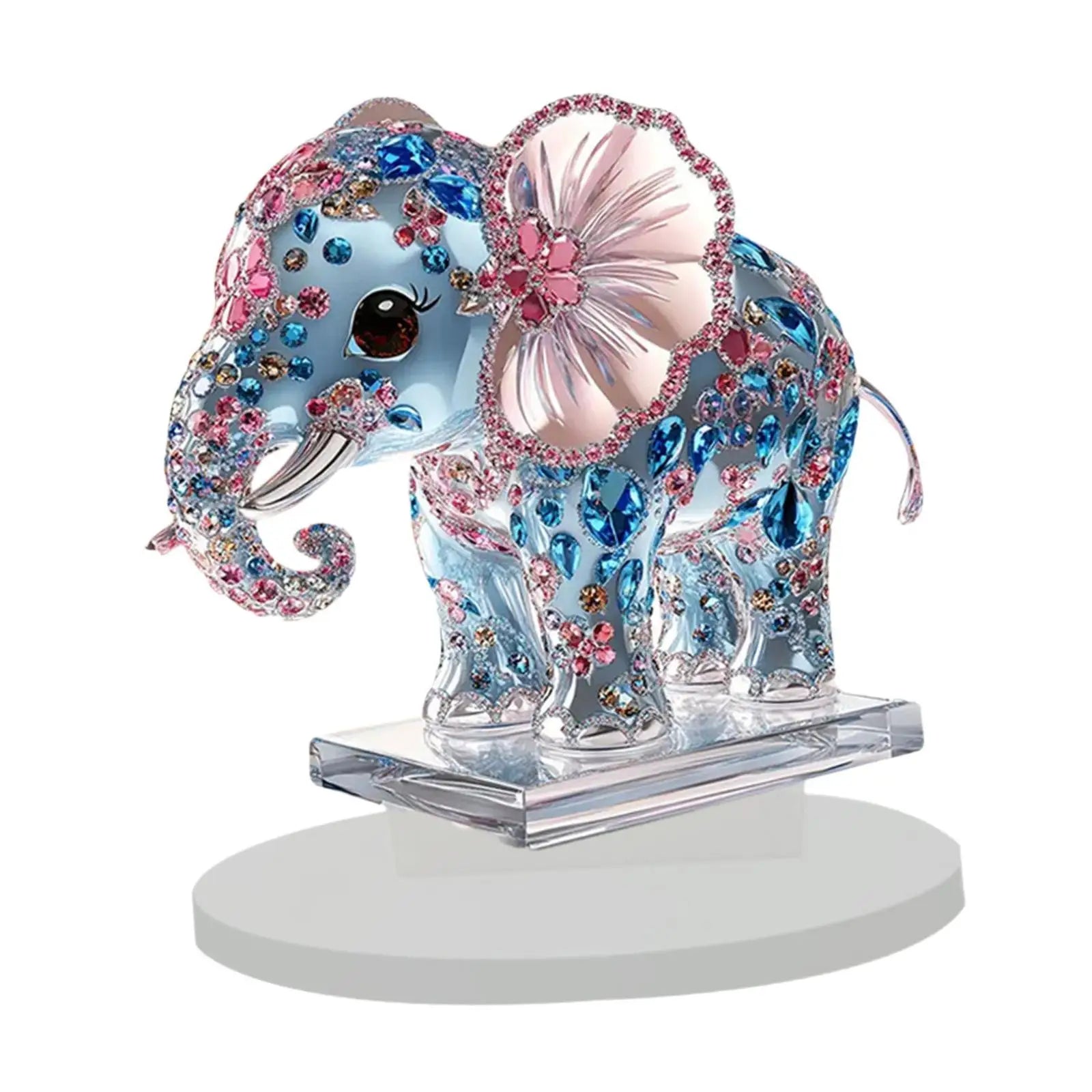 Elephant figurine for fireplace, cute decorative sculpture, for home, guest room