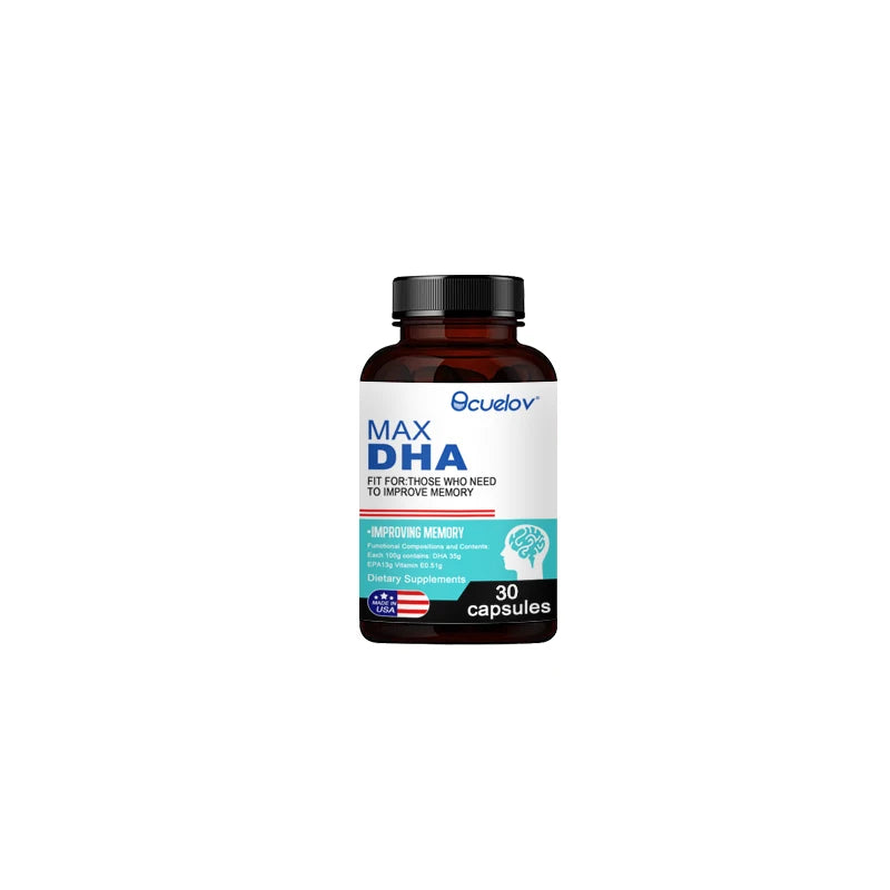 Bcuelov MAX DHA-améliorer la mémoire, protéger la vue, l'intelligence, active les cellules cérébrales, améliore la fatigue cérébrale, complément alimentaire