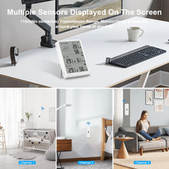 Tuya – Station météo WiFi, capteur de température, Kit thermohygromètre intelligent, passerelle Wi-Fi et thermohygromètre 433mhz avec alerte par application