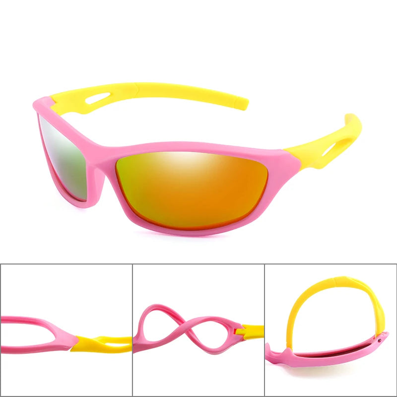 Enfants garçon sport lunettes de soleil TR90 Cool lunettes de soleil lunettes extérieures Protection UV lunettes équilibre voiture glisser nuances enfants lunettes