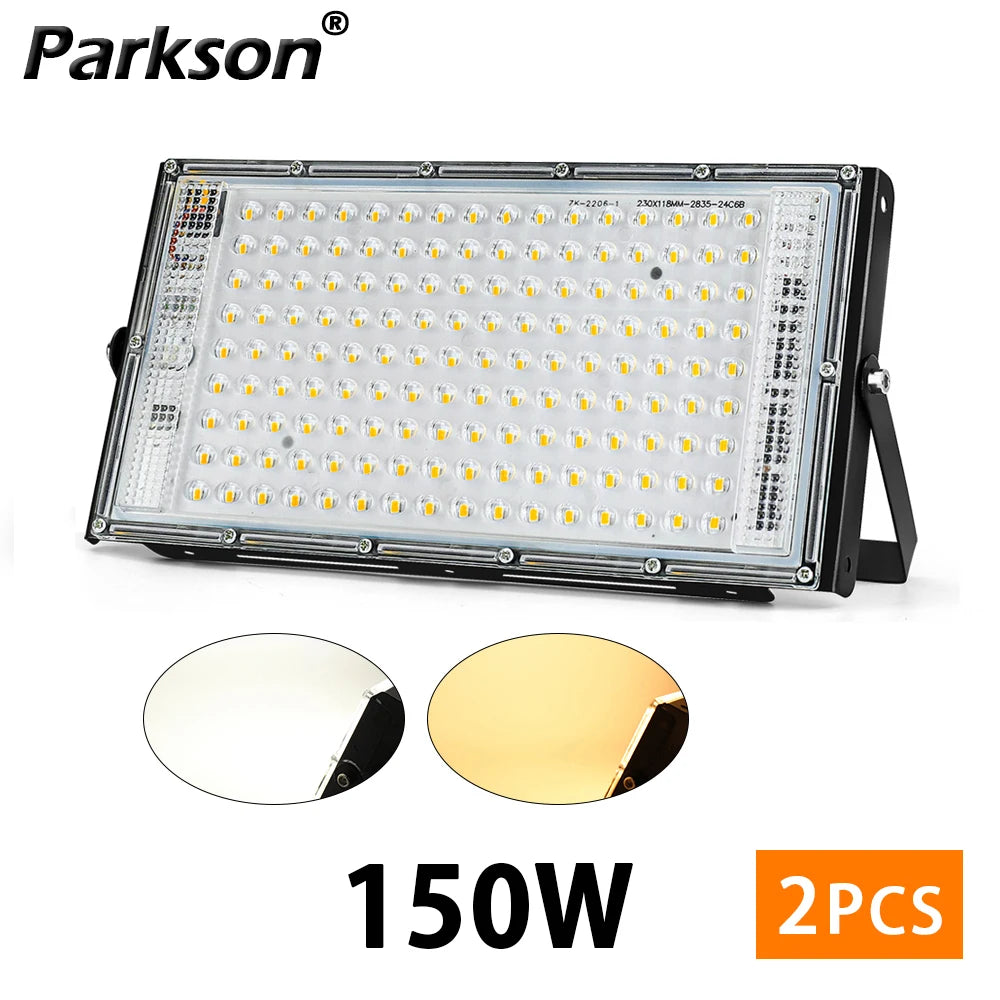 Projecteur LED extérieur 50W 100W 150W 220V projecteur étanche intérieur LED Spot extérieur lampadaires paysage projecteur