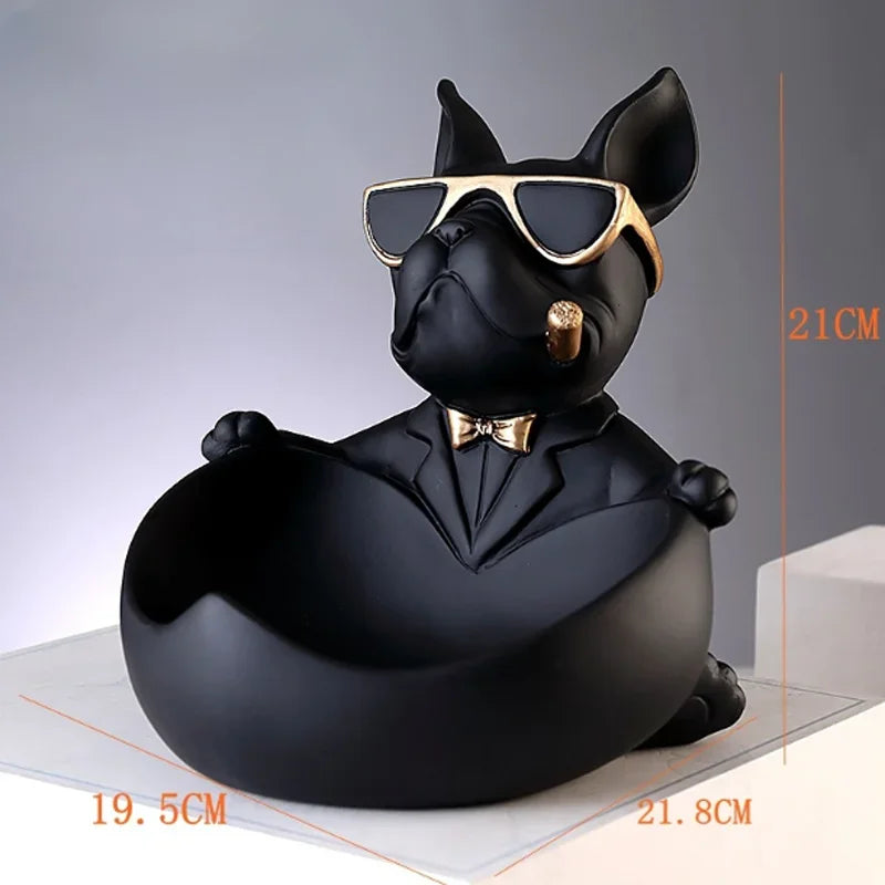 Cool Dog Home Decor Figurine Dog Statue Storage Box Animal Ornament Resin Craft Art Sculpture Figurine Home Decoration Gift