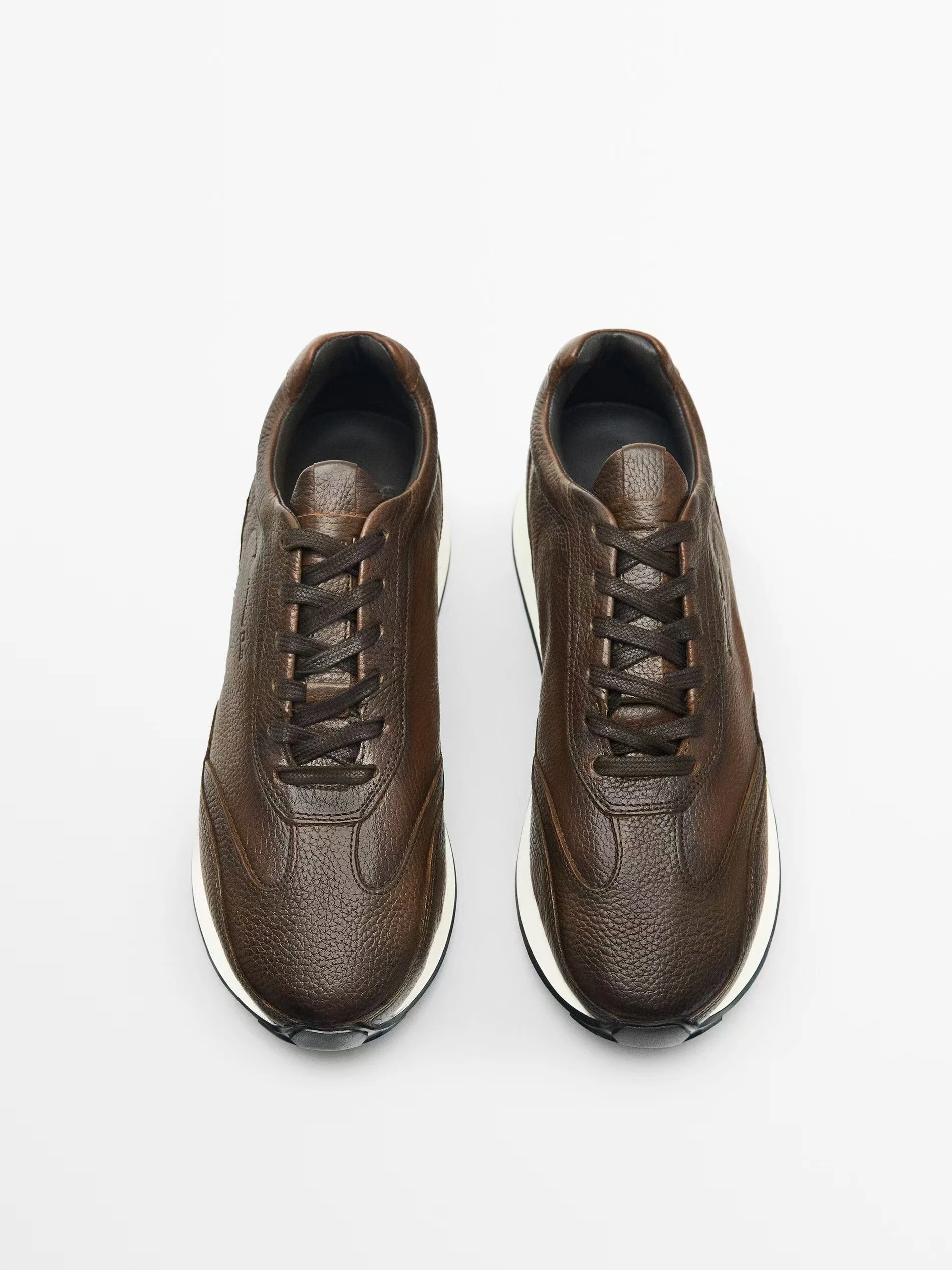 Baskets rétro en cuir véritable pour hommes, à lacets, chaussures de sport à l'offre elles optiques, confortables, polyvalentes, bonnes chaussures décontractées CommPiedmont, mode