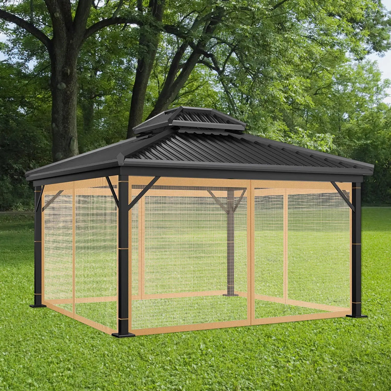 Mosquito Net with Zipper for Garden, Mosquito Net Curtain for Gazebo, Outdoor